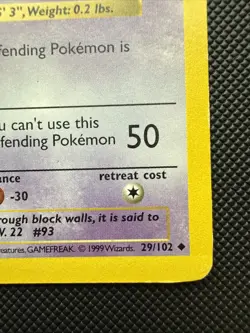 Pokemon TCG - Shadowless Haunter - Base set 29/102 - LP - Image 3