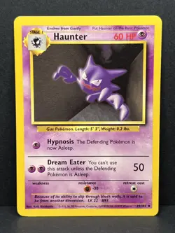 Pokemon TCG Haunter Base Set 29/102 Regular Unlimited Uncommon - MP/HP - Image 1