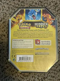 Pokemon TCG Hidden Fates Tin Gyarados GX Factory Sealed - Image 2