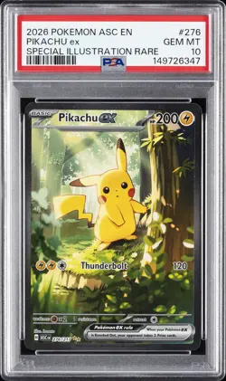 2026 POKEMON ASC EN-ASCENDED HEROES SPECIAL ILLUSTRATION RARE PIKACHU EX PSA 10 - Image 1