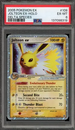 Pokemon Jolteon ex EX Delta Species Holo Ultra Rare #109 PSA 6 - Image 1