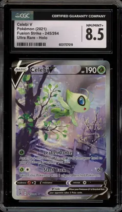 Pokemon Celebi V Fusion Strike Full Alt Art #245 CGC 8.5 - Image 1