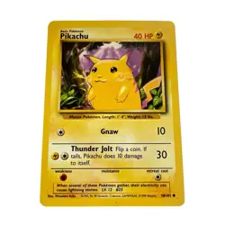 Pokemon TCG Pikachu Yellow Cheeks Unlimited Base Set 1999 58/102 LP Common - Image 1