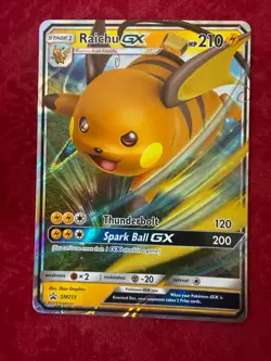 Pokemon TCG Raichu GX Full Art SM213, Black Star Promo (NM) - Image 1