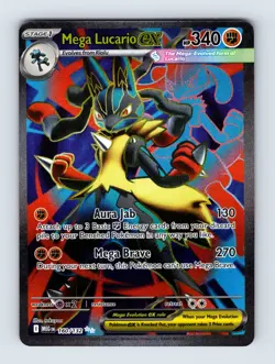 Mega Lucario ex - Mega Evolution Base Set 160/132 - Ultra Rare - NM - Pokemon - Image 1