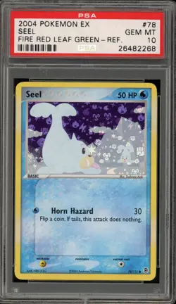 Pokemon Seel EX Fire Red & Leaf Green Reverse Holo #78 PSA 10 Gem Mint - Image 1