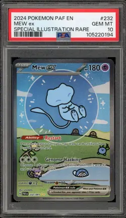Pokemon Mew ex Paldean Fates Special Illustration Rare #232 PSA 10 Gem Mint - Image 1
