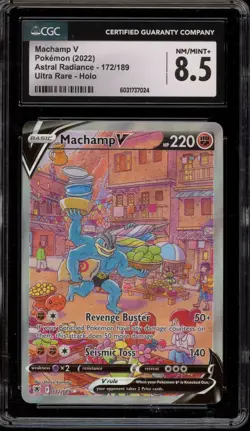 Pokemon Machamp V Astral Radiance Full Alt Art #172 CGC 8.5 - Image 1