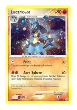 Moderately Played Lucario - 6/130 - Holo Rare Pokemon Diamond & Pearl - Image 1