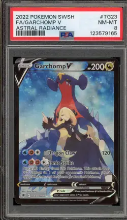 Pokemon Garchomp V Astral Radiance Trainer Gallery Full Art #TG23 PSA 8 - Image 1