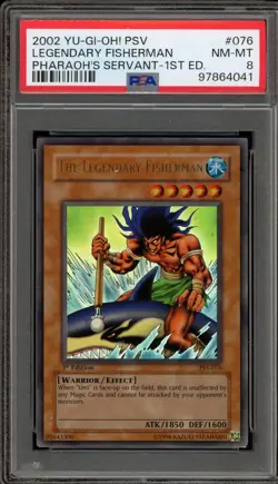 Yu-Gi-Oh! The Legendary Fisherman Pharaoh's Servant 1st Edition PSV-076 PSA 8 - Image 1