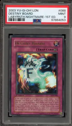 Yu-Gi-Oh! Destiny Board Labyrinth of Nightmare 1st Edition LON-088 PSA 9 - Image 1
