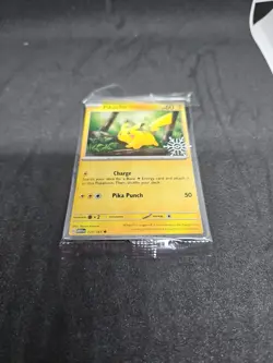 Pikachu 025/165 Pokemon Holiday Calendar 2025 Festive Stamp Snowflake - Image 1