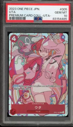 One Piece CCG Uta Premium Card Coll. Japanese OP01-005 PSA 10 Gem Mint - Image 1