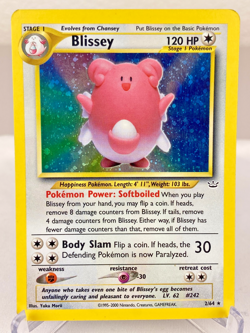 Blissey 02/64 Neo Revelation Holo Rare Pokemon Card Yuka Morii - LP / MP - Image 1