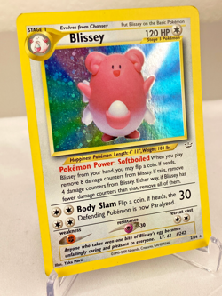 Blissey 02/64 Neo Revelation Holo Rare Pokemon Card Yuka Morii - LP / MP - Image 2