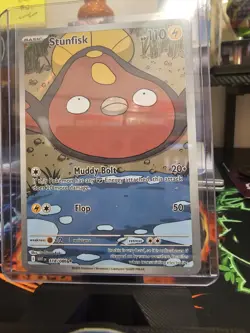 Pokemon TCG Stunfisk 118/086 Scarlet & Violet White Flare Illustration Rare Card - Image 2