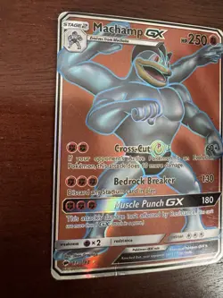 Machamp GX 135/147 Full Art Ultra Rare SM Burning Shadows LP Pokemon Card MP - Image 3
