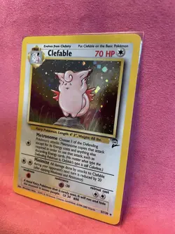 Pokemon TCG Clefable Base Set 2 Holo Rare Card 5/130 WOTC LP - Image 2