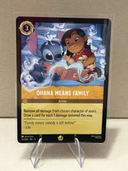 Disney Ohana Means Family Action Card Stitch Lilo Lilo & Stitch 32/204 Lorcana - Image 1