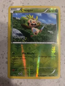 Chespin 12/146 Reverse Holo XY Base Set LP Pokemon Tcg Card +🎁 - Image 1