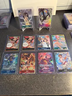 Bandai | One Piece CCG 10 Card Lot | Tahigi, Sanji, Gol.D.Roger Don!!, Koala - Image 1