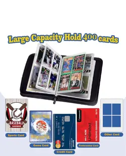 Pokemon Card Binder, Trading card binderFit for 400 Cards, with 50 Removable - Image 5