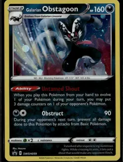 Galarian Obstagoon Promo SWSH: Sword & Shield Promo Cards SWSH059 Darkness Holo - Image 1