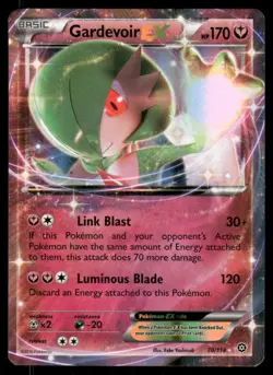 Pokemon Cards Gardevoir EX 78/114 Steam Siege Holo Rare EX NM - Image 1
