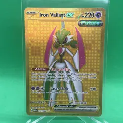 Pokemon TCG 2023 Paradox Rift IRON VALIANT EX 261/182 Full Art MINT - Image 1