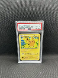 POKEMON 2014 XY Lego Movie Exclusive PIKACHU Cosmos Holo #42 PSA 8 Near Mint - Image 1