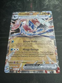 Pokemon Twilight Masquerade Greninja ex METAL GameStop Promo 106/167 Double Rare - Image 5