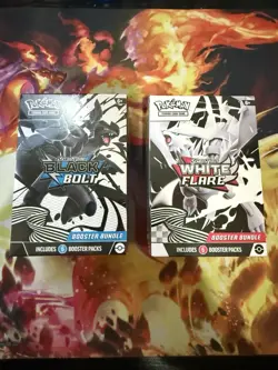 Pokemon Black Bolt and White Flare Booster Bundle Set of 2 Sealed New - Image 1