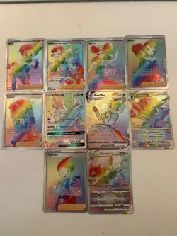 Lot Of Rainbow Ultra Rare Pokemon Cards Mint - Image 1