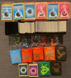 Pokemon Card Lot - Card Sleeves - Energy Packs - Dice - Misc Cards - Image 1