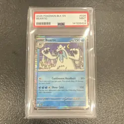 Pokemon TCG Beartic Rare Holo Sv: Black Bolt 2025 026/086 PSA 9 150 HP Card - Image 1