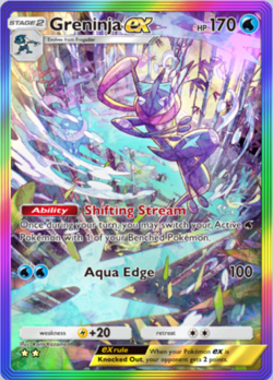 (Digital Card) Pokemon TCG Pocket Greninja ex Rainbow Mega Rising - English - Image 1
