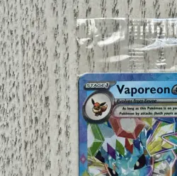Vaporeon ex 023/131 Prismatic Evolutions Stamped Holo Pokemon Card NM - Image 2