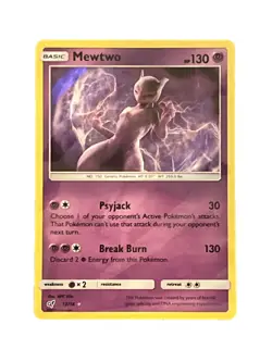 Pokemon Mewtwo Holo Rare TCG Card Detective Pikachu 12/18 - Image 1