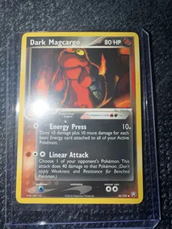 Pokemon Dark Magcargo 38/109 EX Team Rocket Returns Regular Rare 80 HP Card 2004 - Image 1