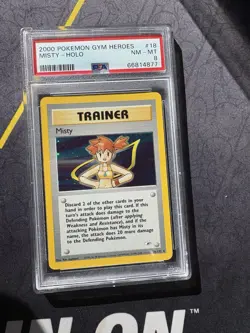 Pokemon Card Misty 18/132 Gym Heroes Unlimited Holo Rare 💎PSA 8💎 - Image 1