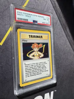 Pokemon Card Misty 18/132 Gym Heroes Unlimited Holo Rare 💎PSA 8💎 - Image 2