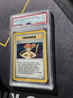Pokemon Card Misty 18/132 Gym Heroes Unlimited Holo Rare 💎PSA 8💎 - Image 3