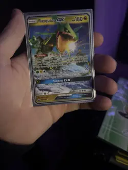 Pokemon TCG Rayquaza GX Holo Ultra Rare Card Celestial Storm 109/168 - Image 1