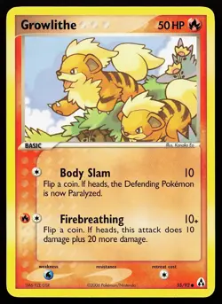 Growlithe 55/92 Common Legend Maker Pokemon Card - Image 1