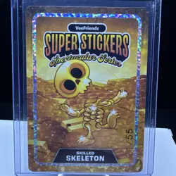 VeeFriends Super Stickers Skilled Skeleton Holo Serial Card 09/55 - Image 1