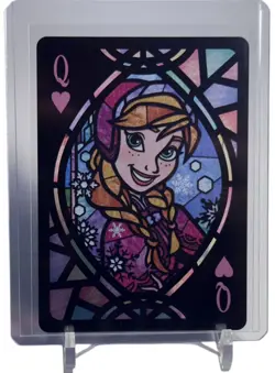 Anna 2021 Tenyo Disney Frozen Stained Glass Playing Card W/Top Loader - Image 1