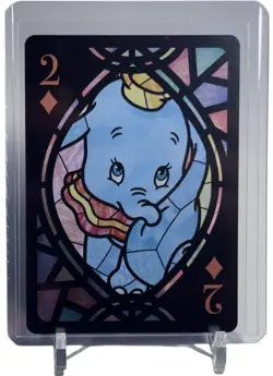 Dumbo 2021 Tenyo Disney Stained Glass Playing Card Japanese W/Top Loader - Image 1