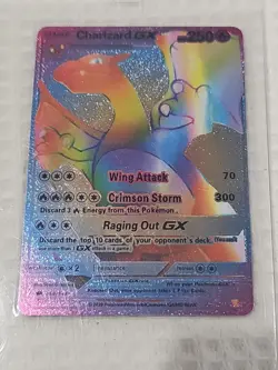 Charizard GX Rainbow Foil Fan Art Vinyl Premium Collector Card 150/147 - Image 1