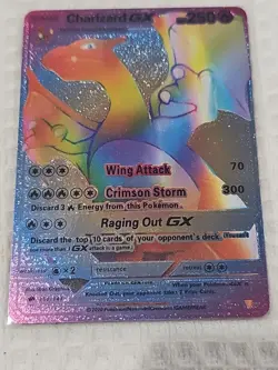 Charizard GX Rainbow Foil Fan Art Vinyl Premium Collector Card 150/147 - Image 3